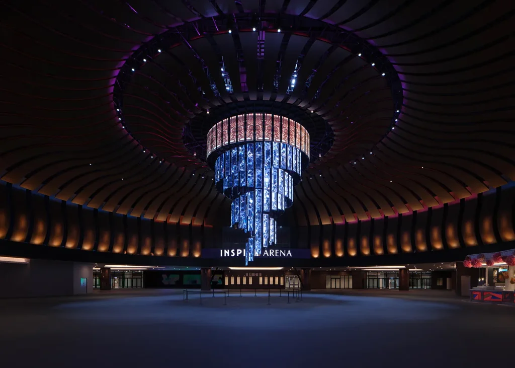 インスパイアアリーナの可動式LEDビジョン