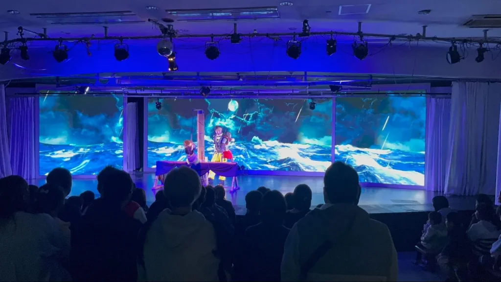 おさるランド（日光さる軍団）に設置されているLEDビジョン