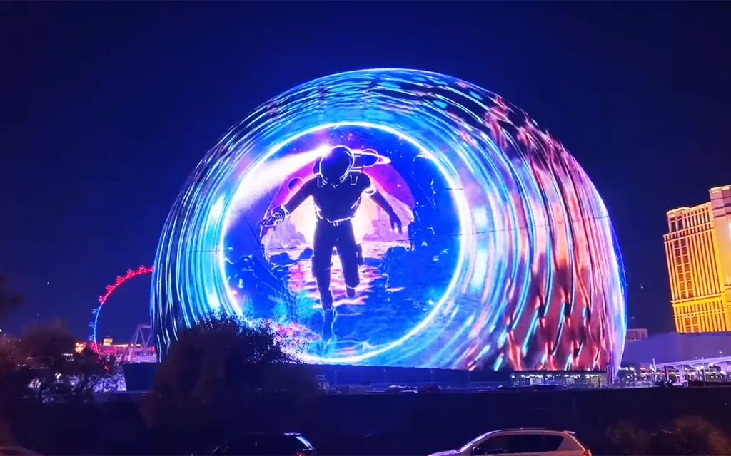 ラスベガスのコンサート会場「Sphere」のLEDビジョン