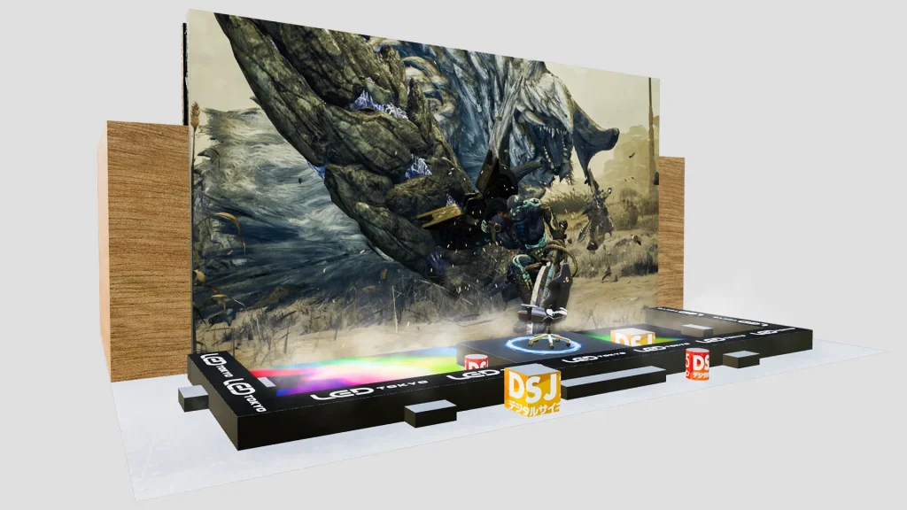DSJ2025のLED TOKYOブースでモンハンをプレイしているイメージ画像